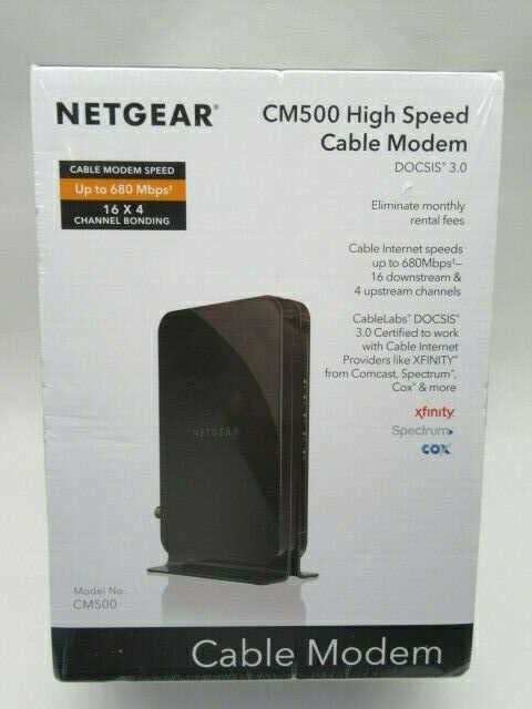 Netgear Cm500 High Speed Cable Modem Docsis 3.0 Xfinity Cox Spectrum Comcast New