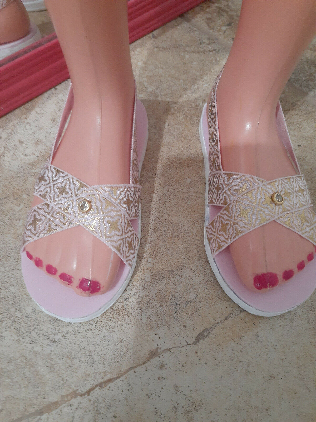 36" My Size Barbie Pink Sandals Shoes