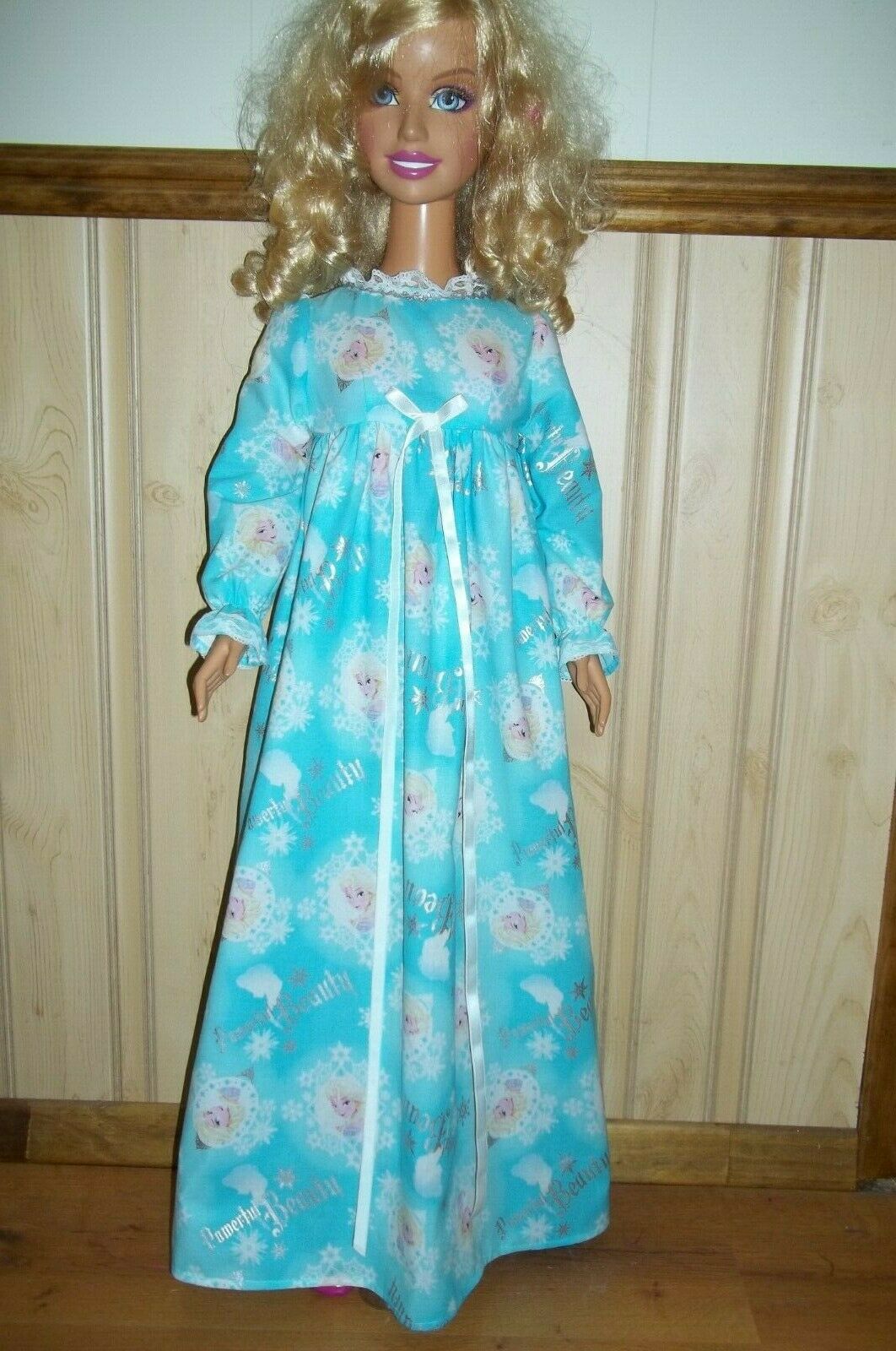Elsa Print Nightgown Clothes For 36" My Size Barbie Doll Or 38" Elsa Or Anna