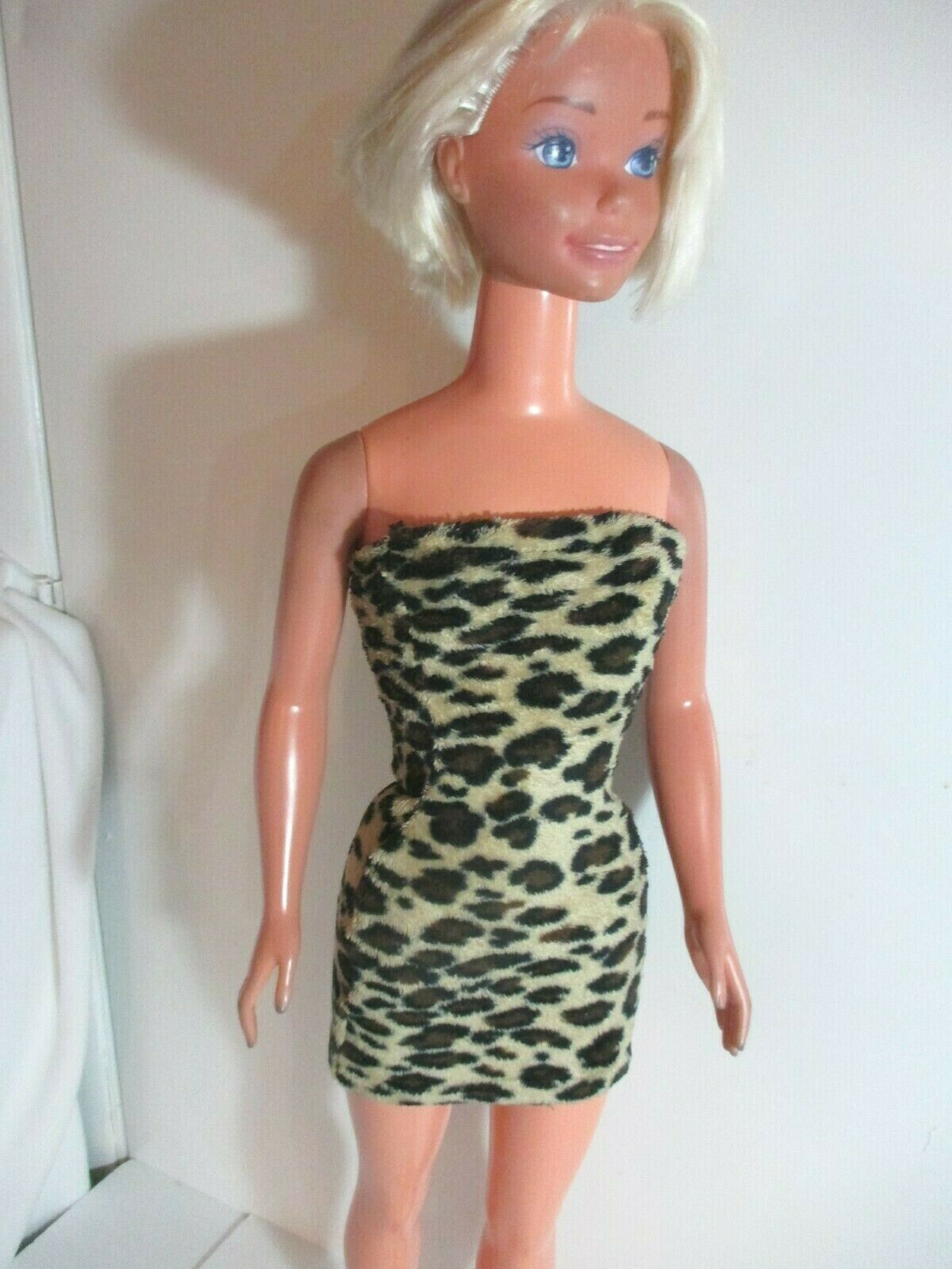 My Size Barbie 36" Doll Dress Leopard Print Strapless Fleece Brown Black Tan