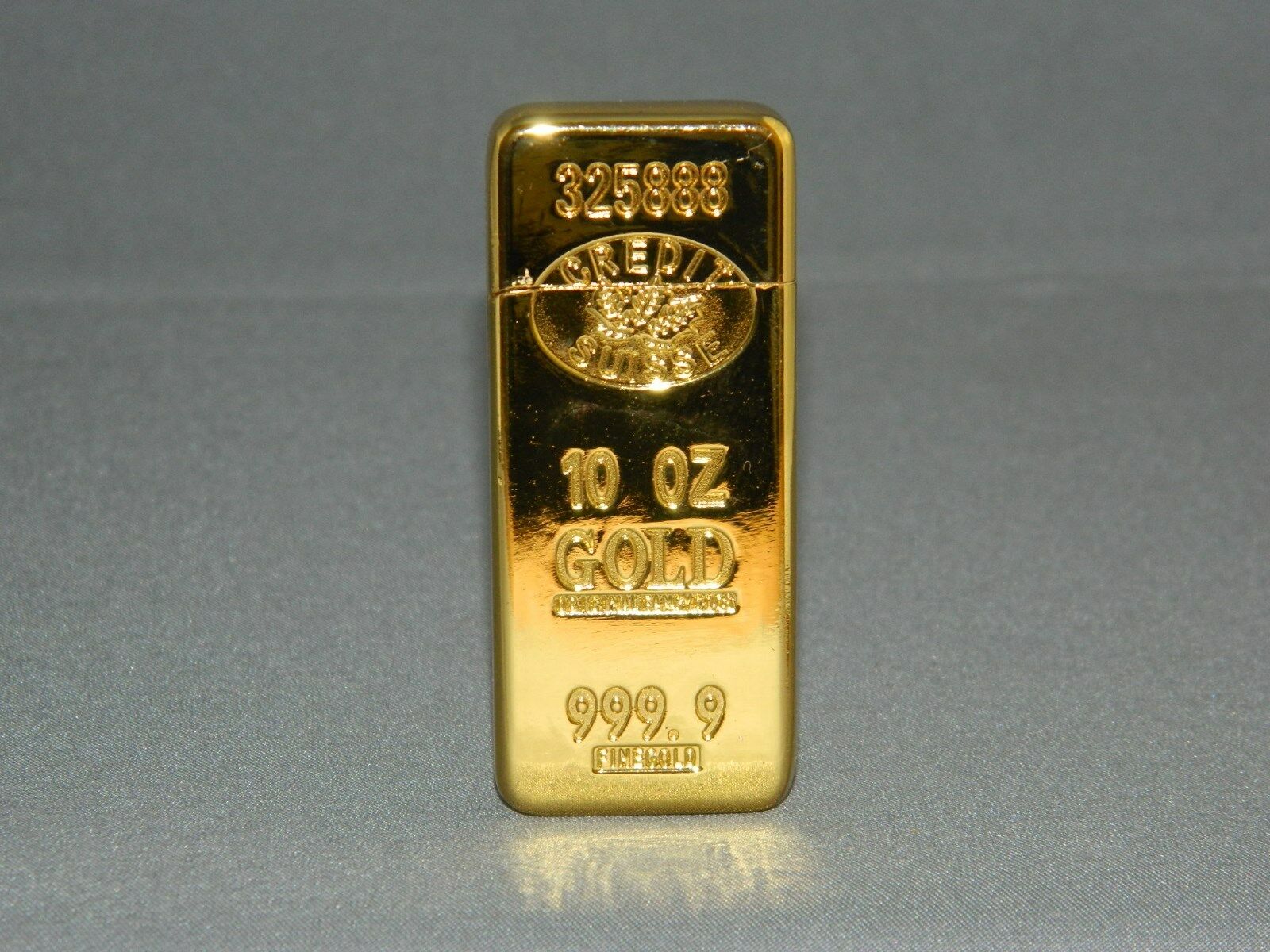 Ultra Thin Gold Bar Shaped Sophisticated Butane Lighter 999.9 Usa Stock & Ship