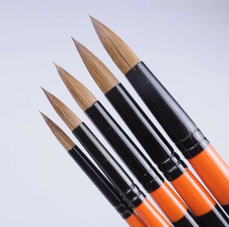 Xdt#950 Mop Round Tip Artist Paint Art Brush 5pc Natural Hair Acrylic Watercolor