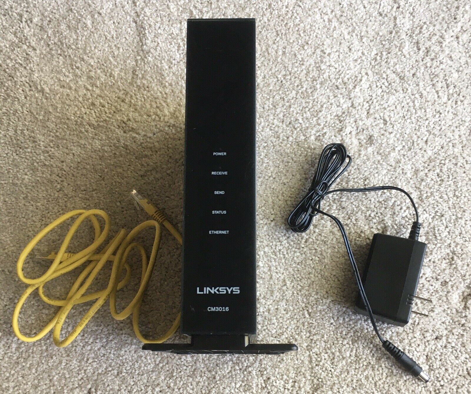 Exc Cond Linksys Cm3016 Docsis 3.0 16x4 Cable Modem & Ac Adapter Ethernet Cable