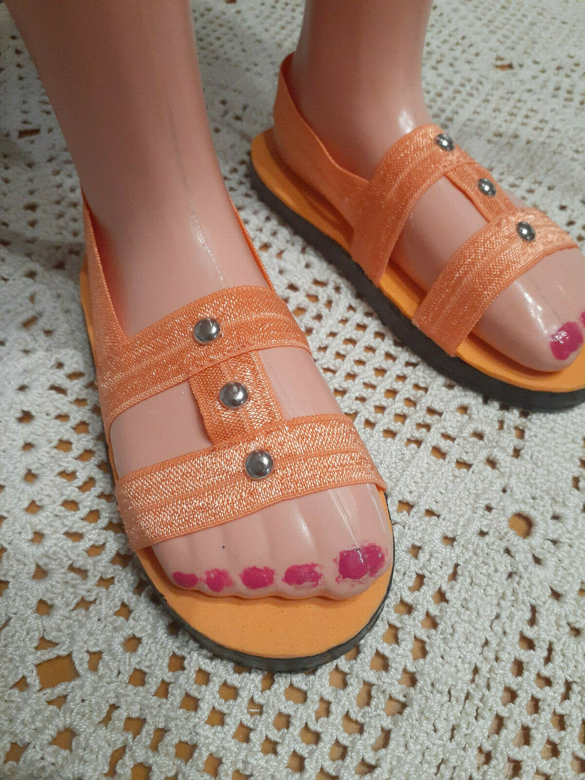 36" My Size Barbie Orange Sandals Shoes