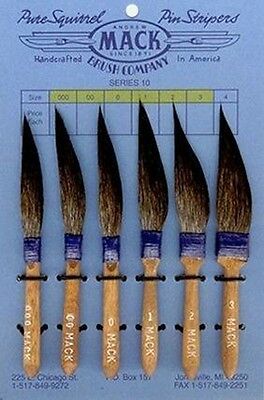 Mack Sword Striper Series 10 Blue Squirrel Hair Pinstriping Brush Various Sizes