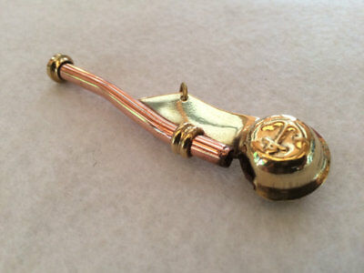 Brass / Copper Boatswain Whistle - Bosun Call Pipe - Necklace Pendant Charm Navy