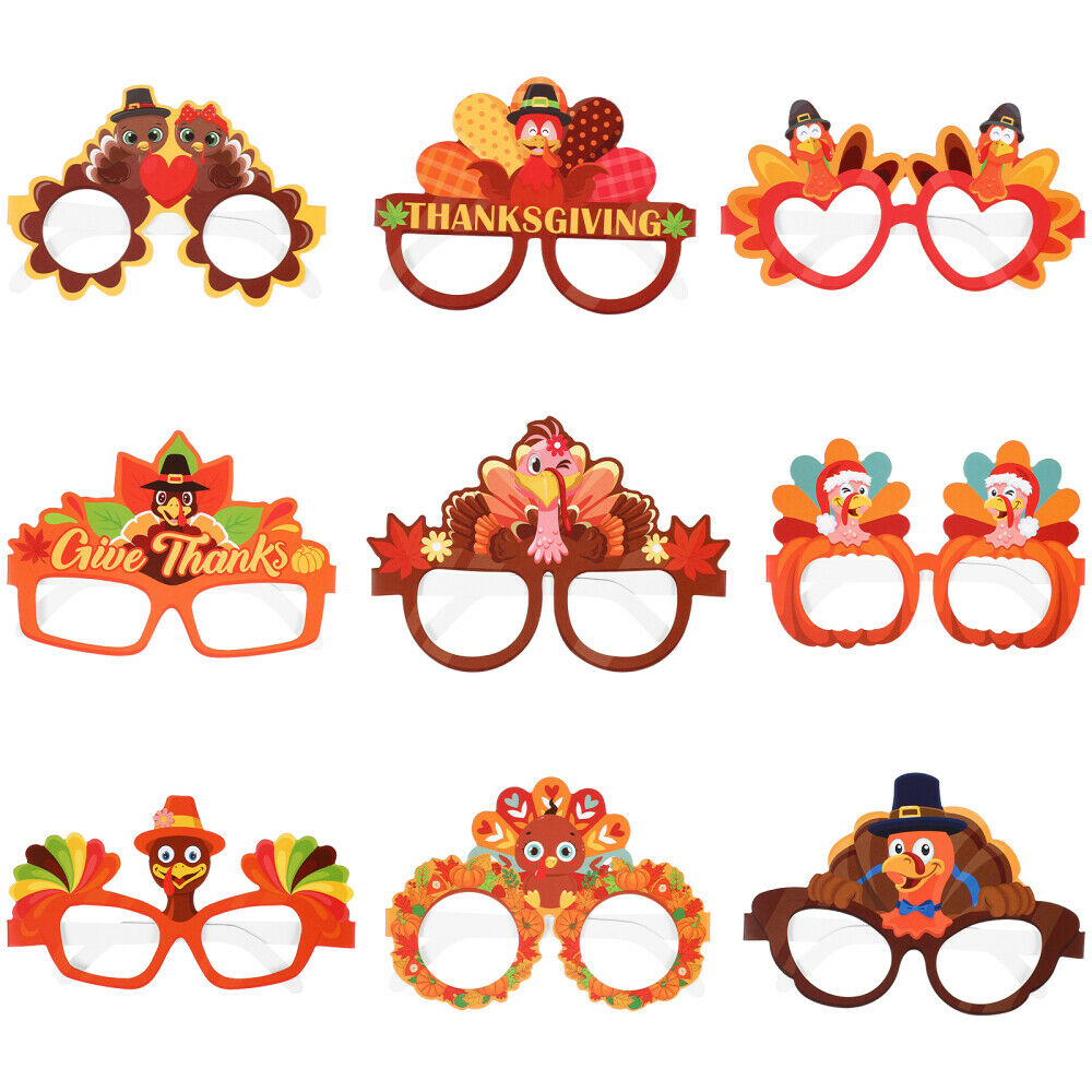 27pcs Festive Creative Party Supplies Turkey Eyeglasses For Family Friends
