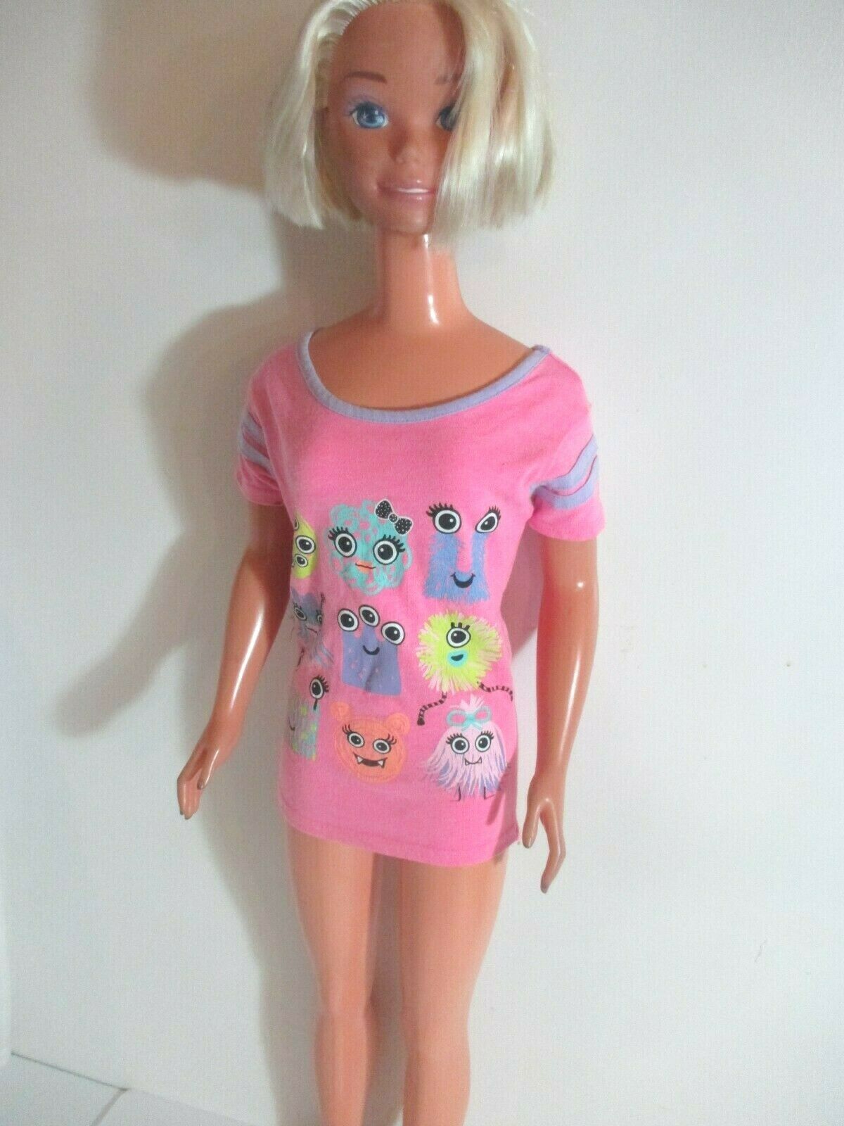 My Size Barbie 36" Doll Dress Pink Garanimals  Short Sleeves Purple Yellow Black