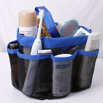 Shower Caddy Mesh 8 Pocket Portable Quick Dry Travel Tote Carry Handle Gym Dorm