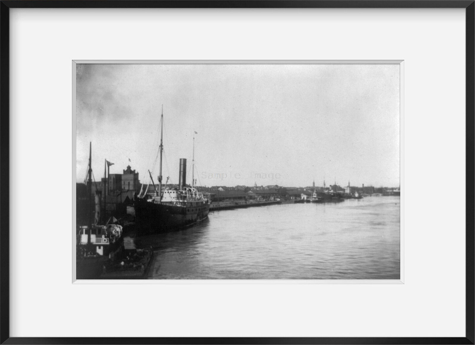 1898 Feb 8 Photograph Of Mississippi River Views: New Orleans Harbor, Feb. 8, 18