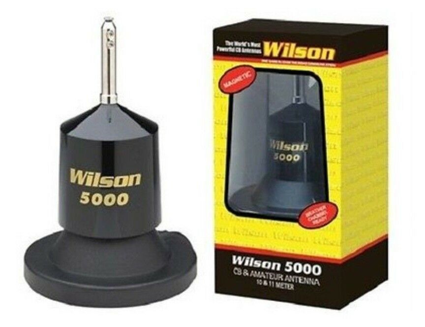 Wilson 5000 Hi Power Magnet, Mag Mount Cb Radio Antenna New! With 62.5" Whip
