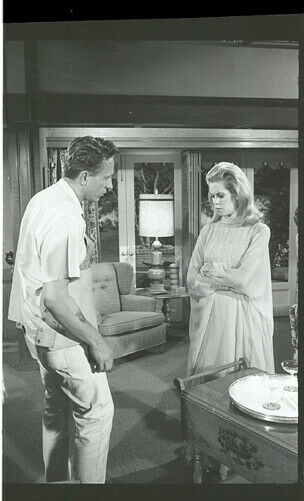 Elizabeth Montgomery And Crew Member Bewitched Rare 1967 Abc Tv Photo Negative