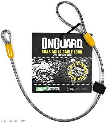 Onguard Akita Cable 21" X 5mm Bicycle Saddle / Seat Cinch-loop Lock Cable