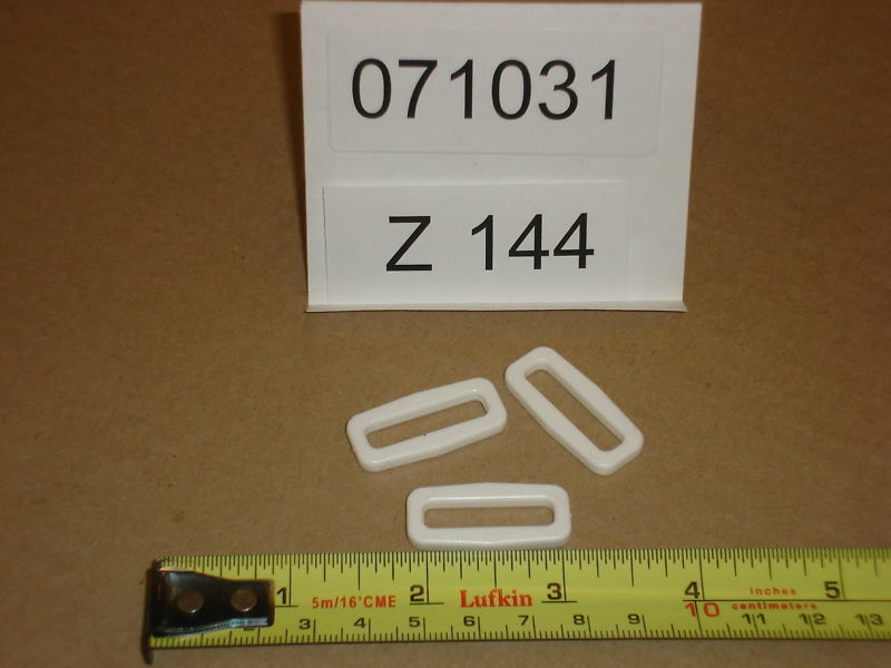 5000 Rectangular Plastic Ring - White - 3/16 X 1" -z144