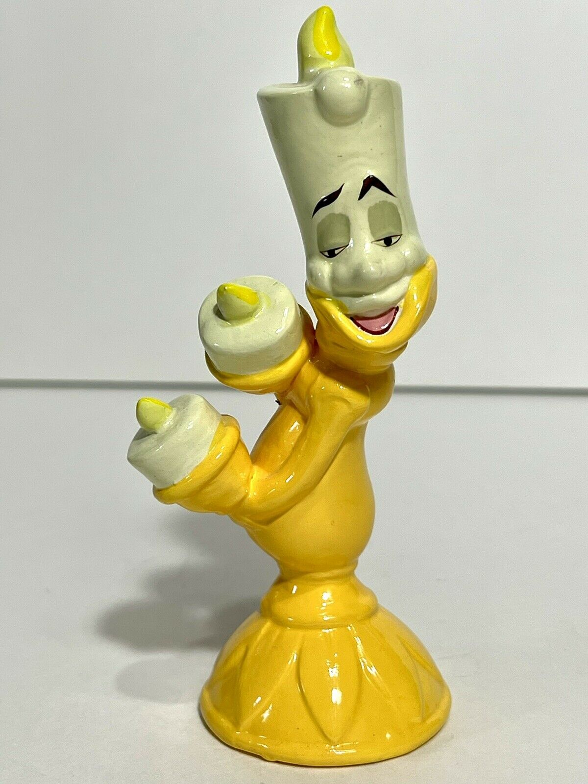 Disney Lumiere Candlestick Beauty & The Beast Figurine Rare Taiwan 5” Porcelain