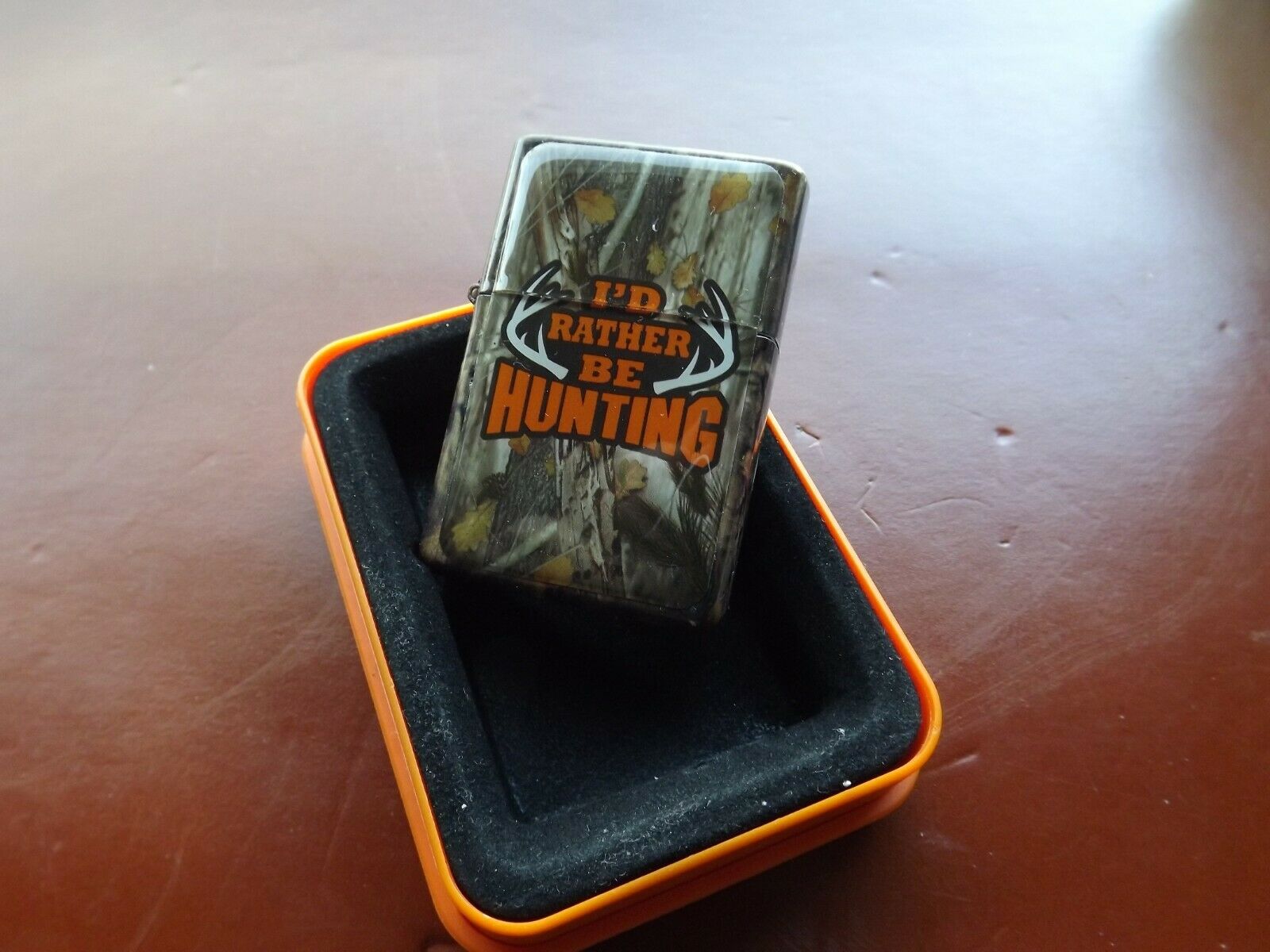 Camo Red Torch Lighter I'd Rather Be Hunting Refillable