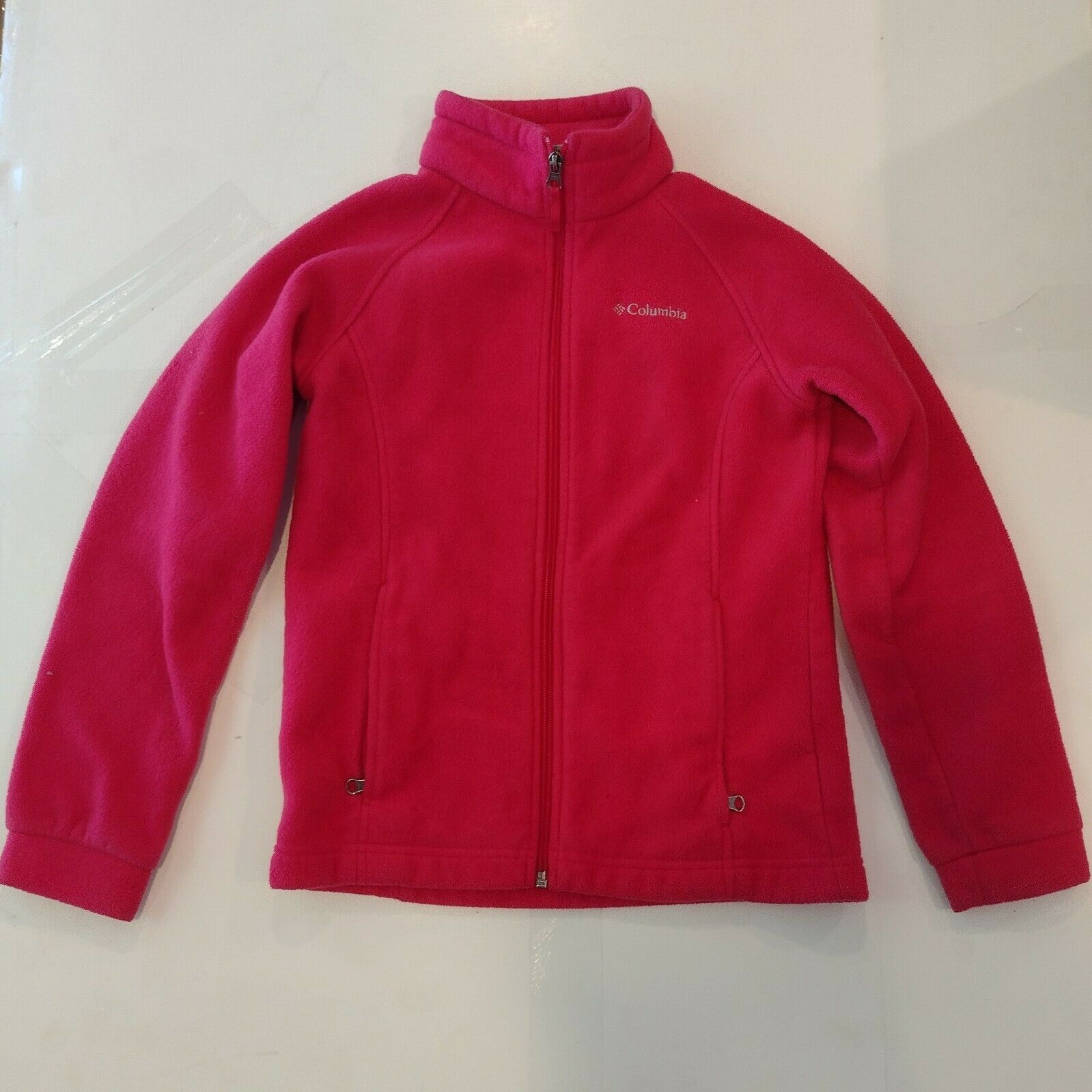 Columbia. Girls Front Zip-up Fleece Jacket. Med 10/12 Pink