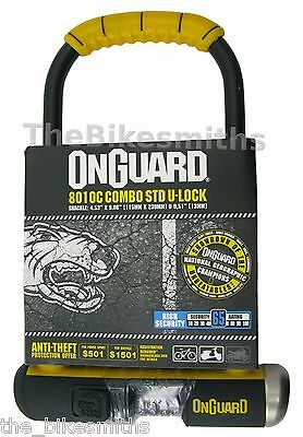 Onguard Bulldog 8010c Combination U-lock Combo Bike Urban 9" X 4.5" & Bracket