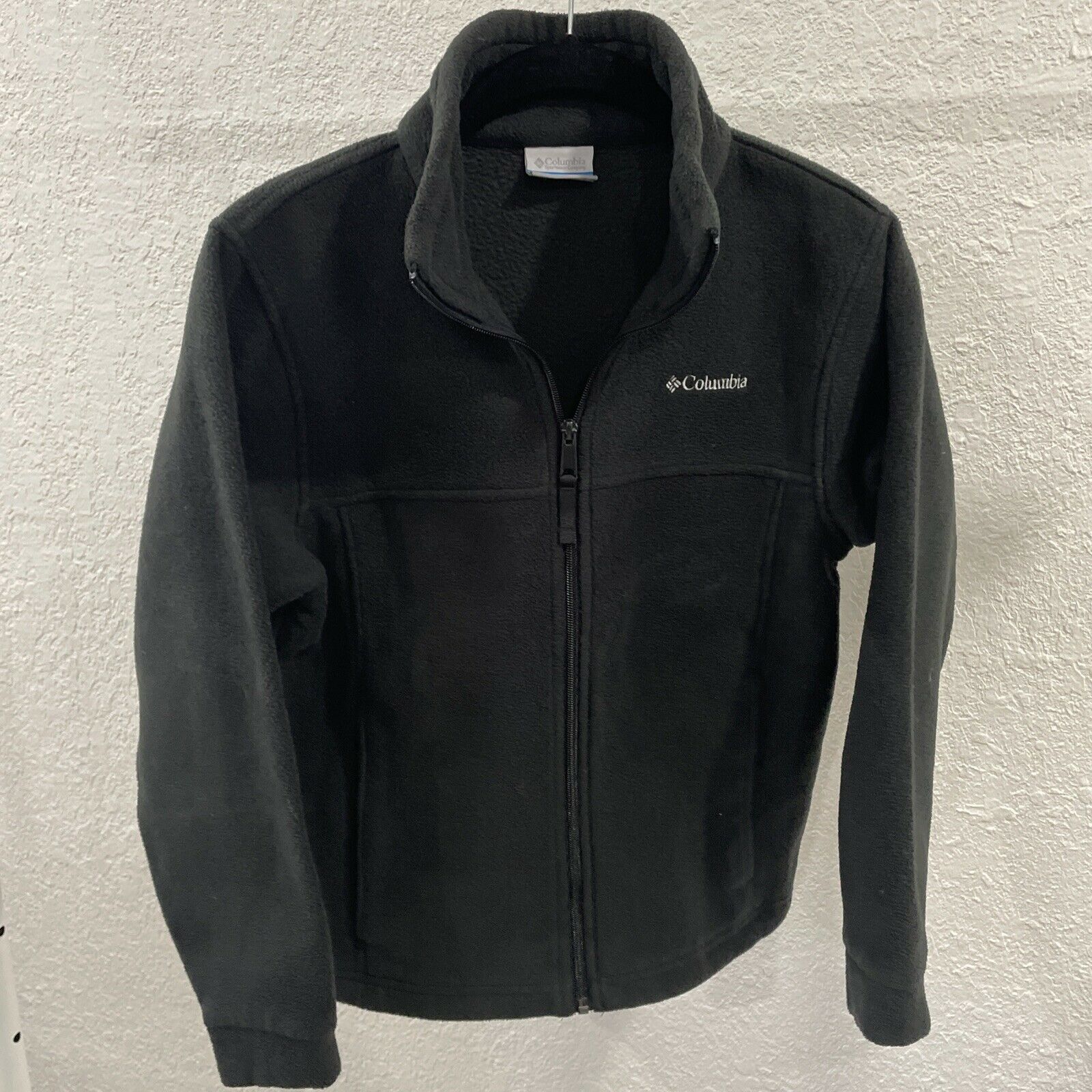 Columbia Youth Full Zip Fleece Jacket Size Medium 10/12 Black