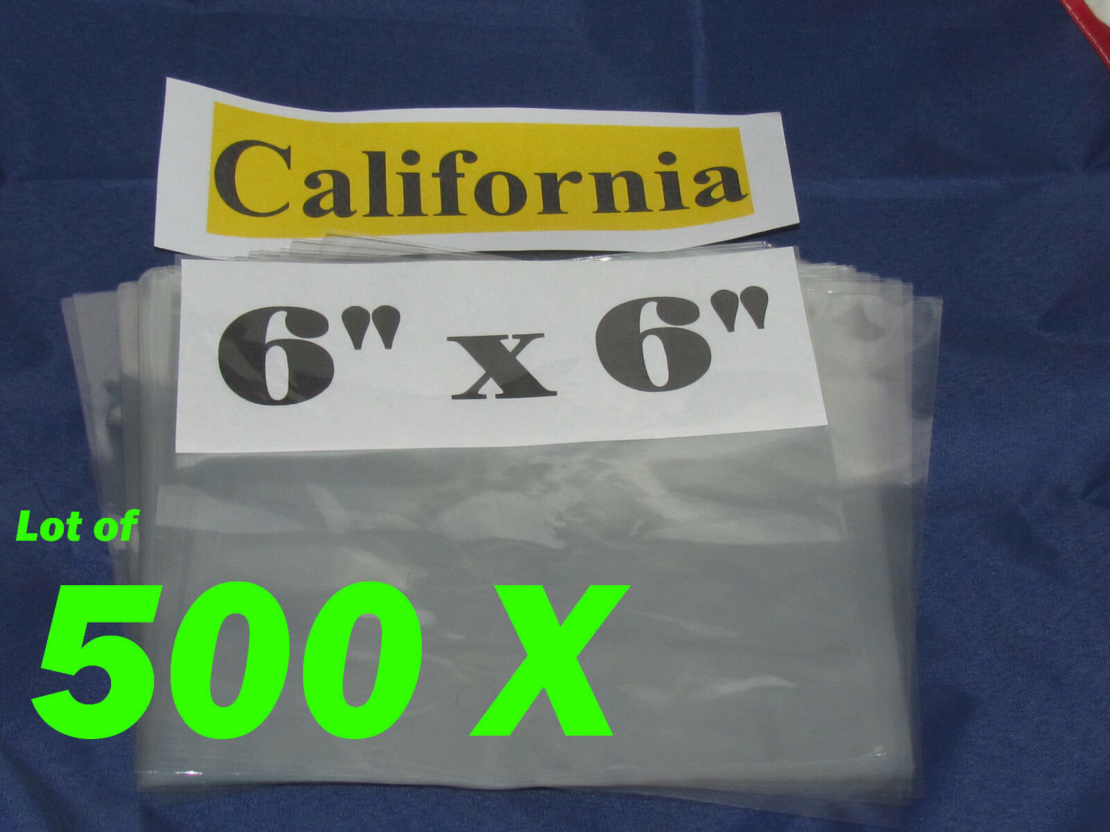 Lot Of 500 Pieces Heat Shrink Wrap Film Flat Bags 6x6 Candles Pvc 6" X 6"