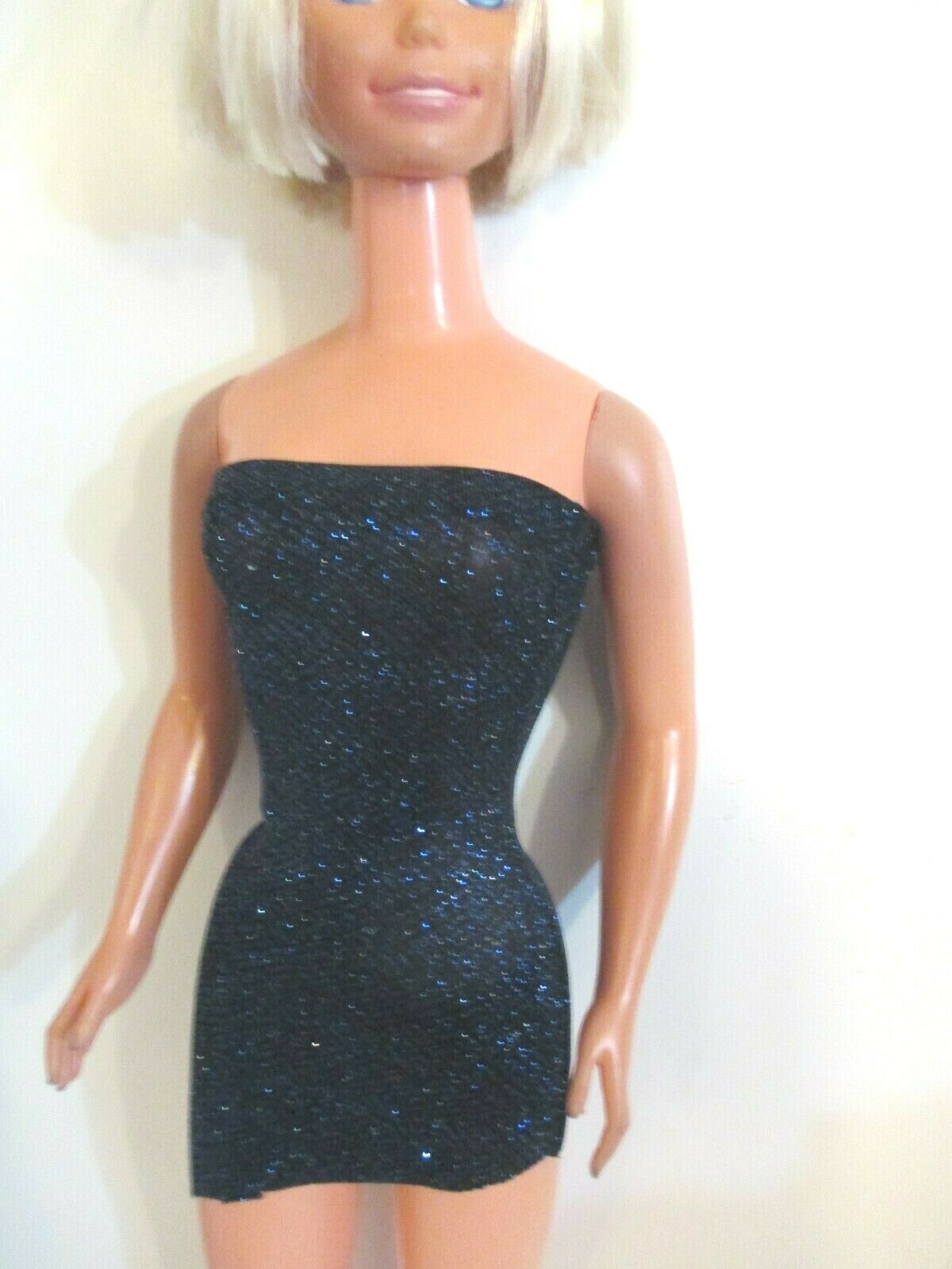 My Size Barbie 36" Doll  Dress Navy Blue Sparkly Strapless Form Fitting Clothes