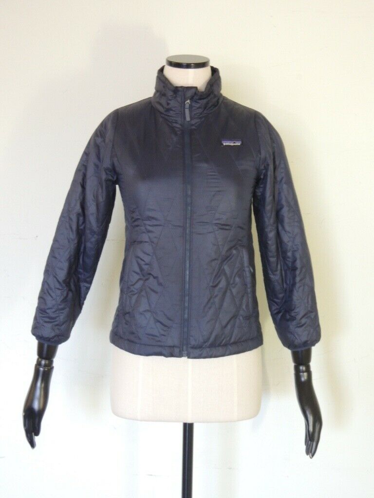 Patagonia Girls' Nano Puff Jacket New Navy Blue Size Medium (10)